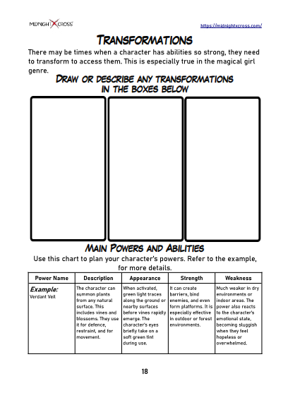 Pro Character Creation Worksheet Preview 18